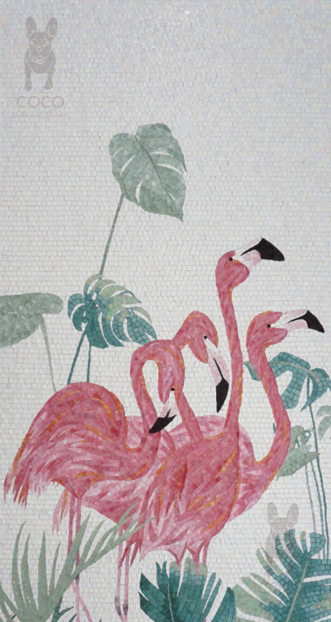 Artistic Mosaic - Flamingo Dance