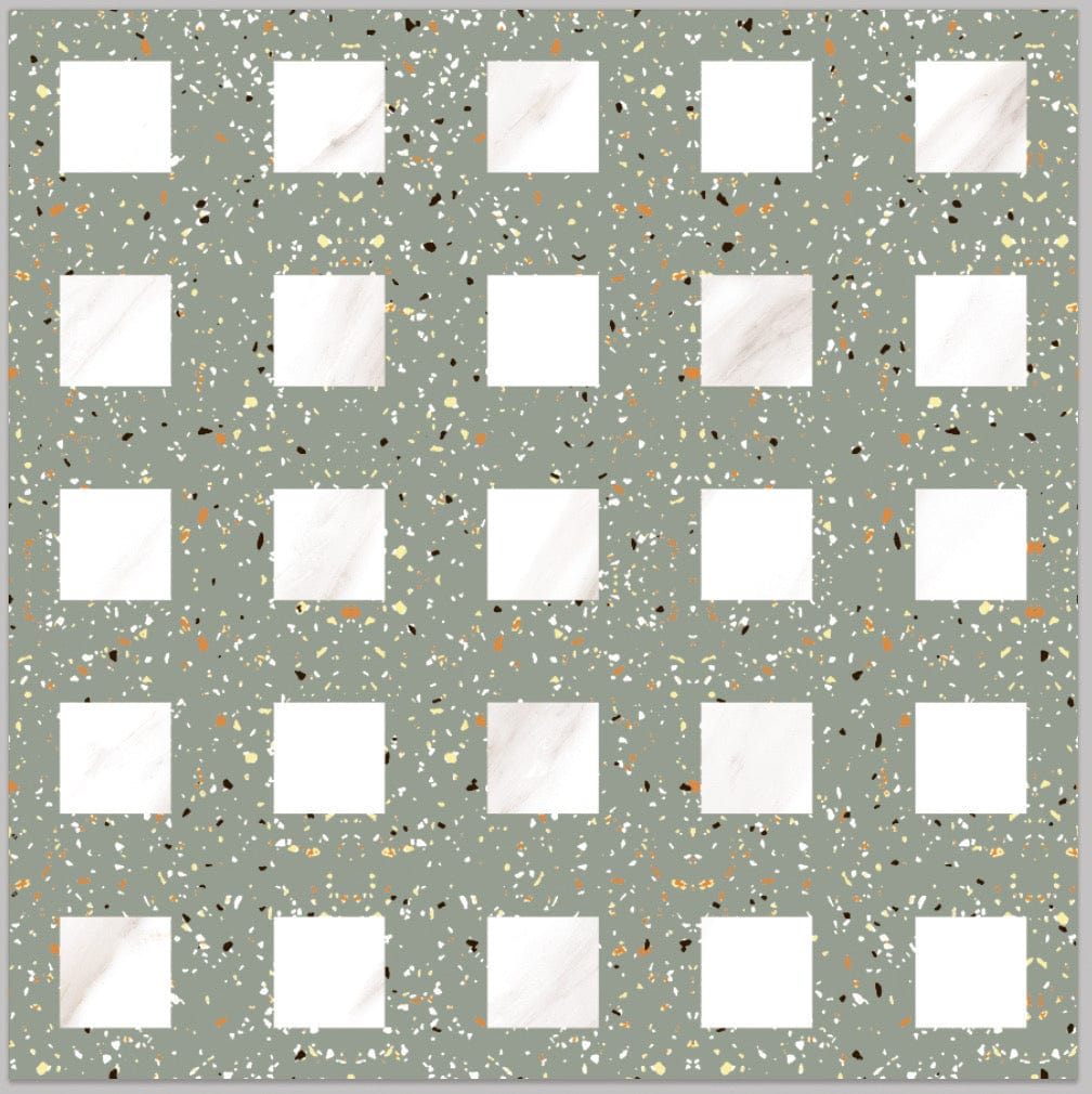 Full-Size Sample - Living Style Series - Diamond and Gold 300x300mm Ceramic Tile