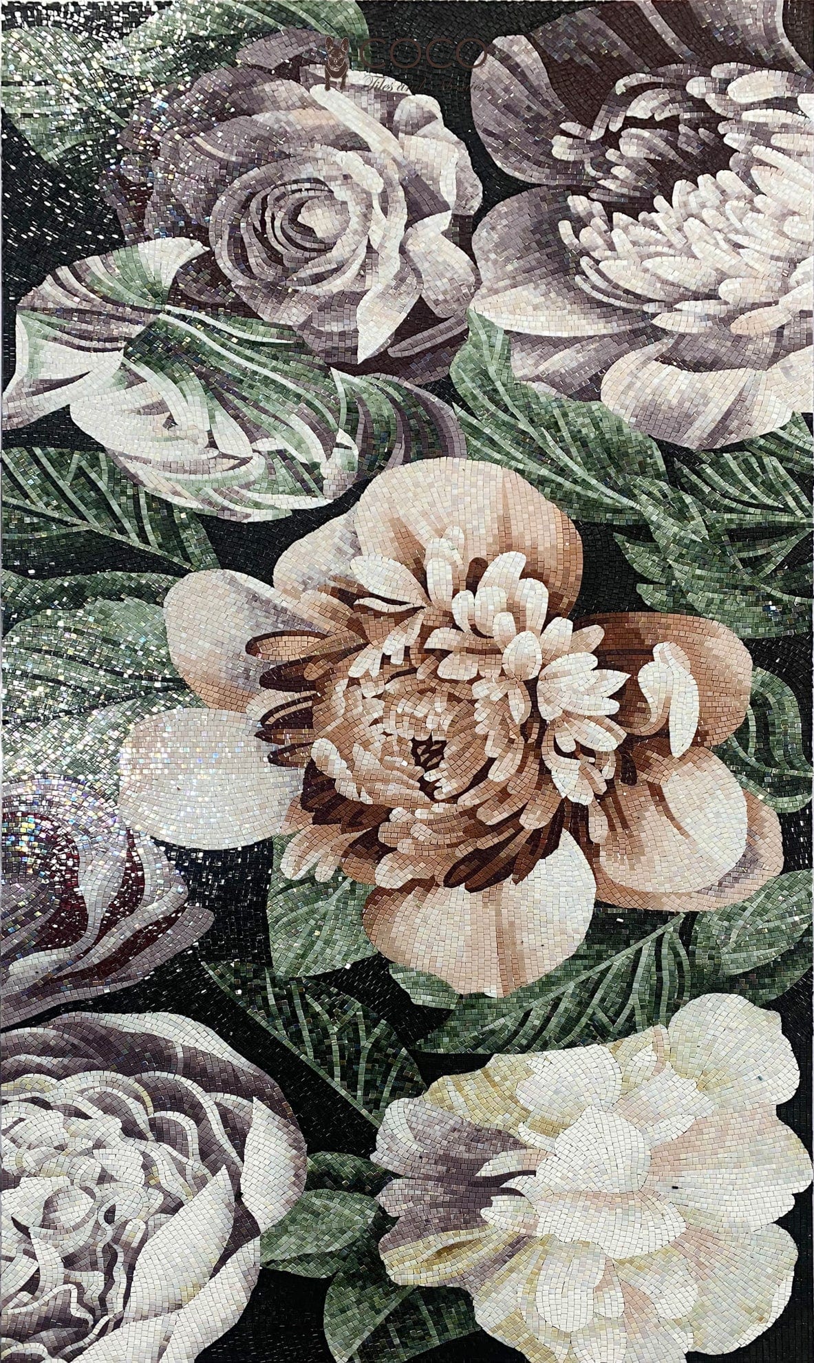 Moody Floralscape Mosaic Art