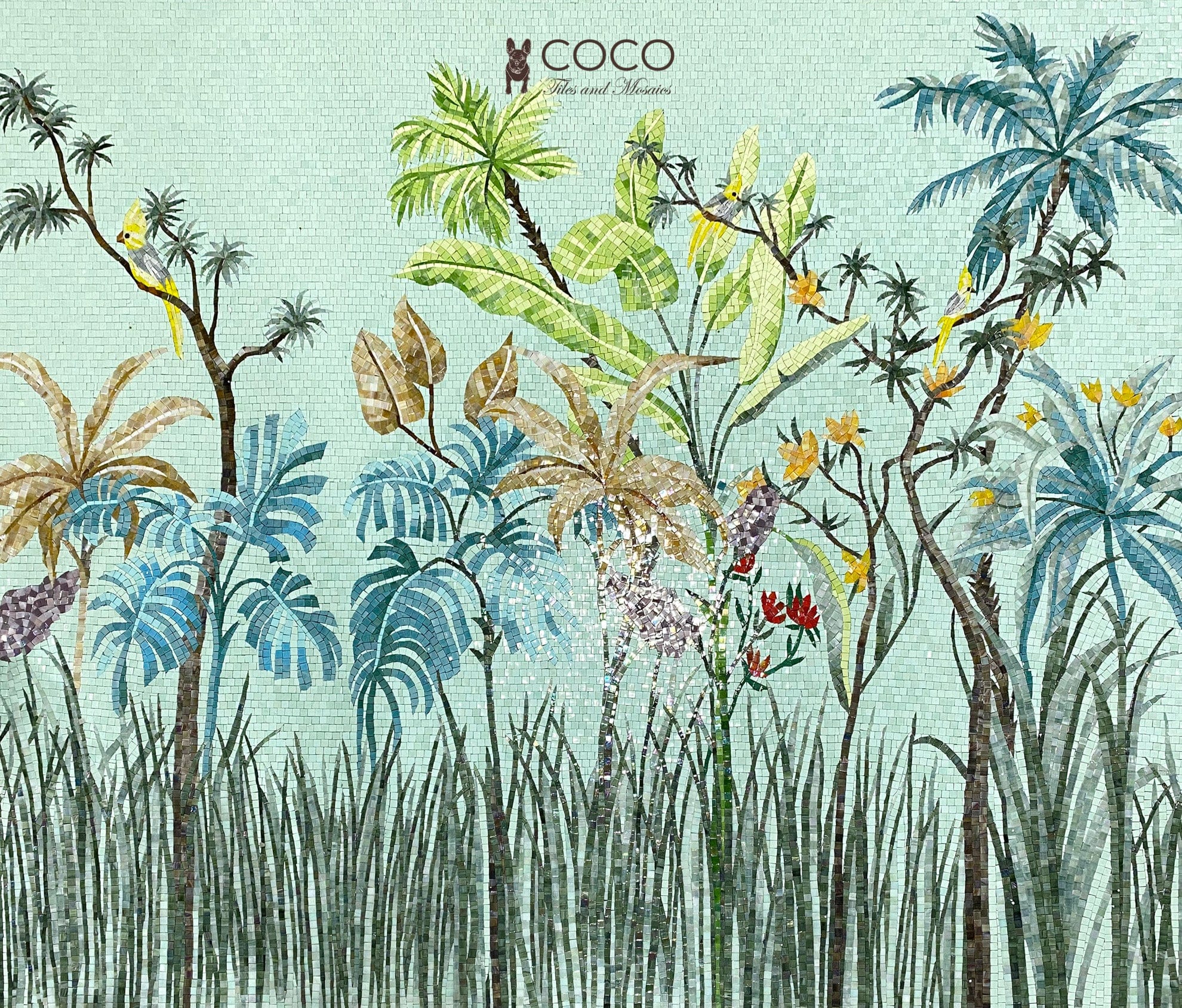 Eden in Tiles Glass Mosaic