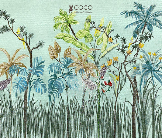 Eden in Tiles Glass Mosaic