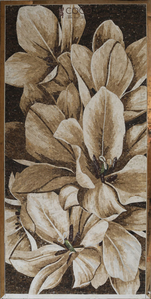 Brownstone Blossoms Mosaic Art