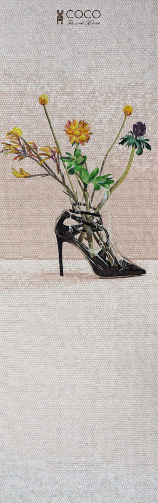 Stiletto Bloom Glass Mosaic Art