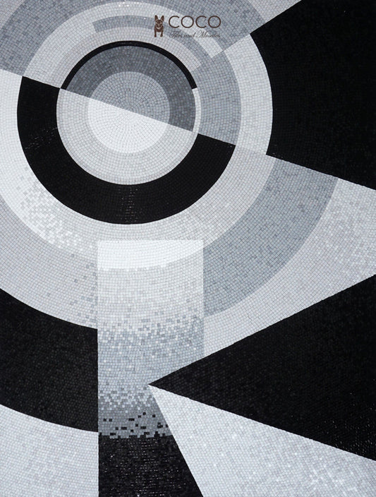 Lunar Eclipse Abstract Glass Mosaic Art