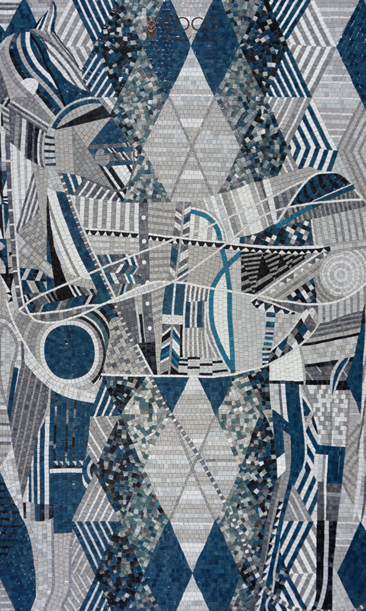 Urban Rhythm Abstract Glass Mosaic Art