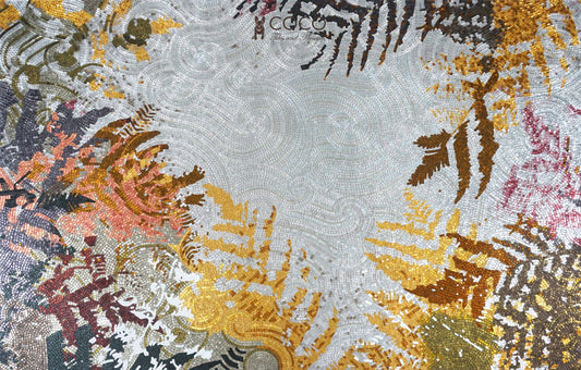 Ethereal Garden Abstract Glass Mosaic Art