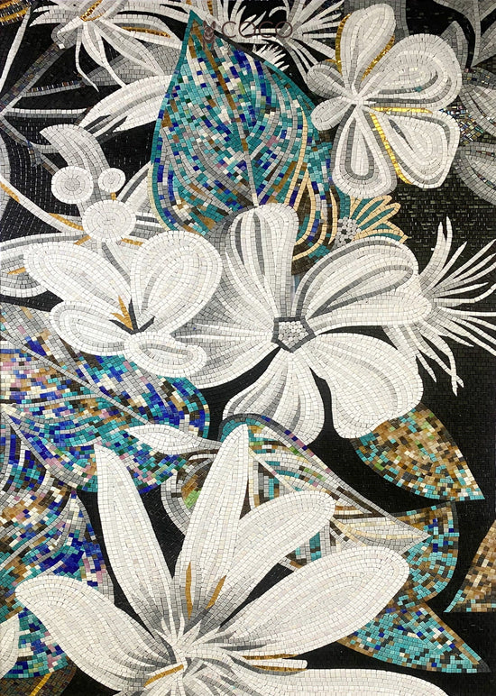 Nebula Blossom Flower Mosaic Wall Art