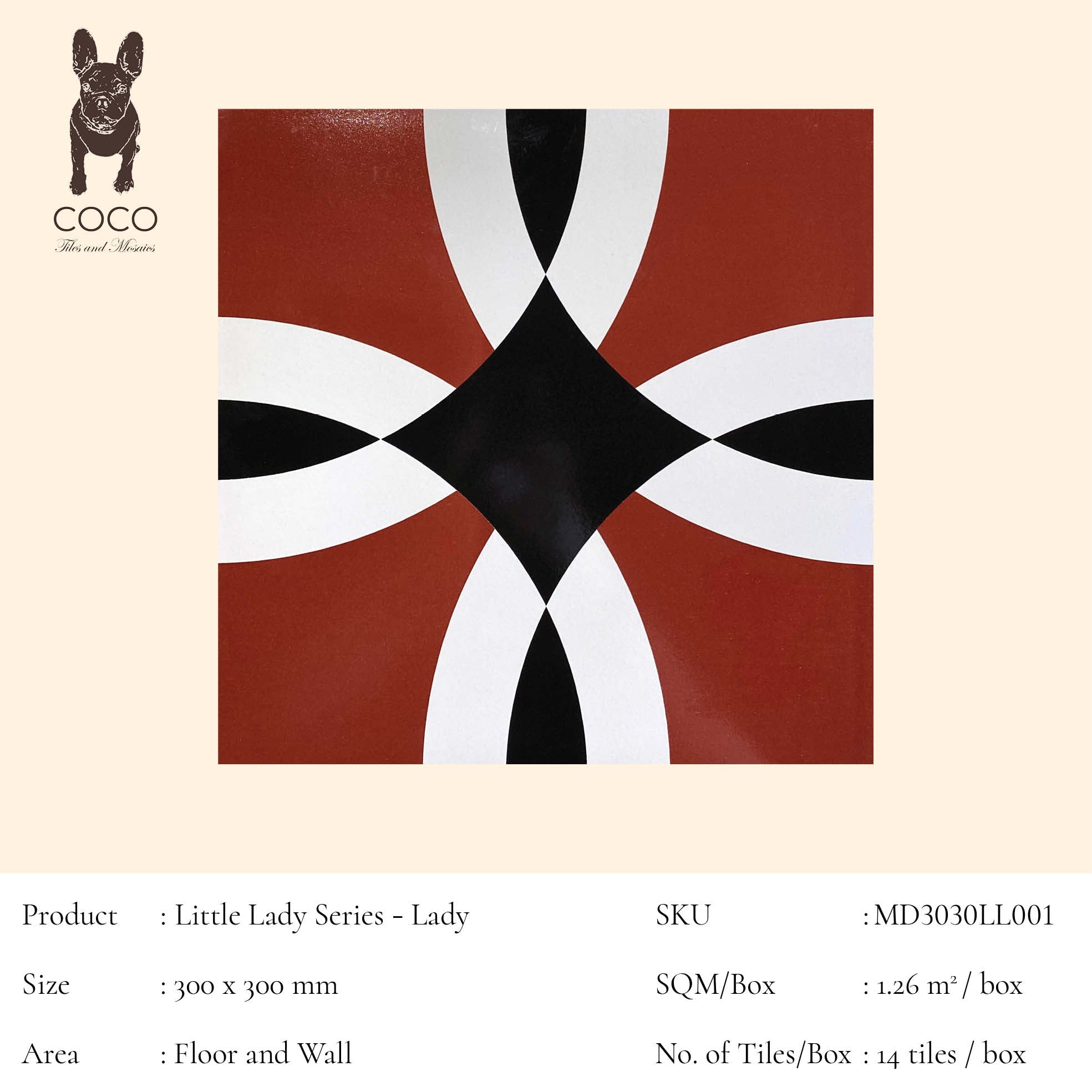 Little Lady Series - Lady 300x300mm Ceramic Tile