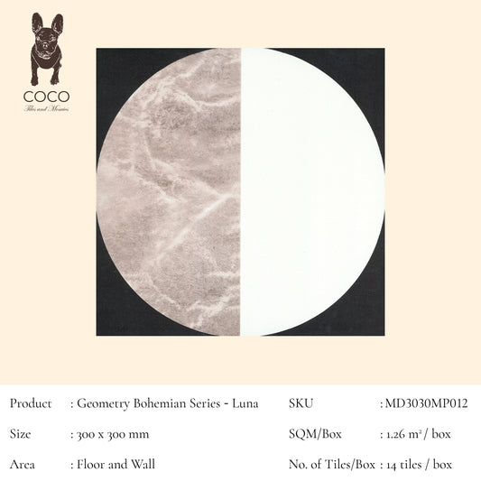 Geometry Bohemian Series - Luna 300x300mm Ceramic Tile