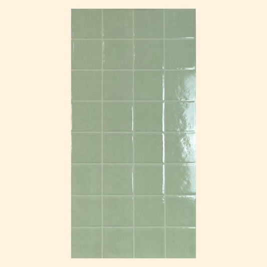 Coastline Series - Harbour Grid Seagrass Gloss 400x800mm Porcelain Tile