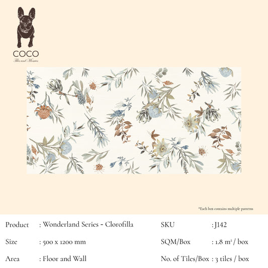 Wonderland Series - Clorofilla 500x1200mm Ceramic Tile