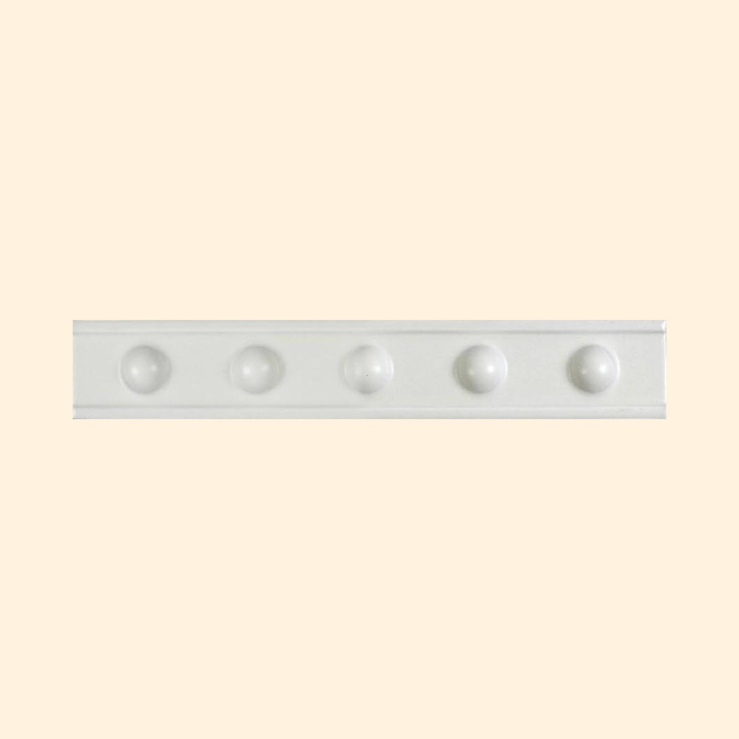 Decorative Raised Dots White Satin 50x300mm Border Tile
