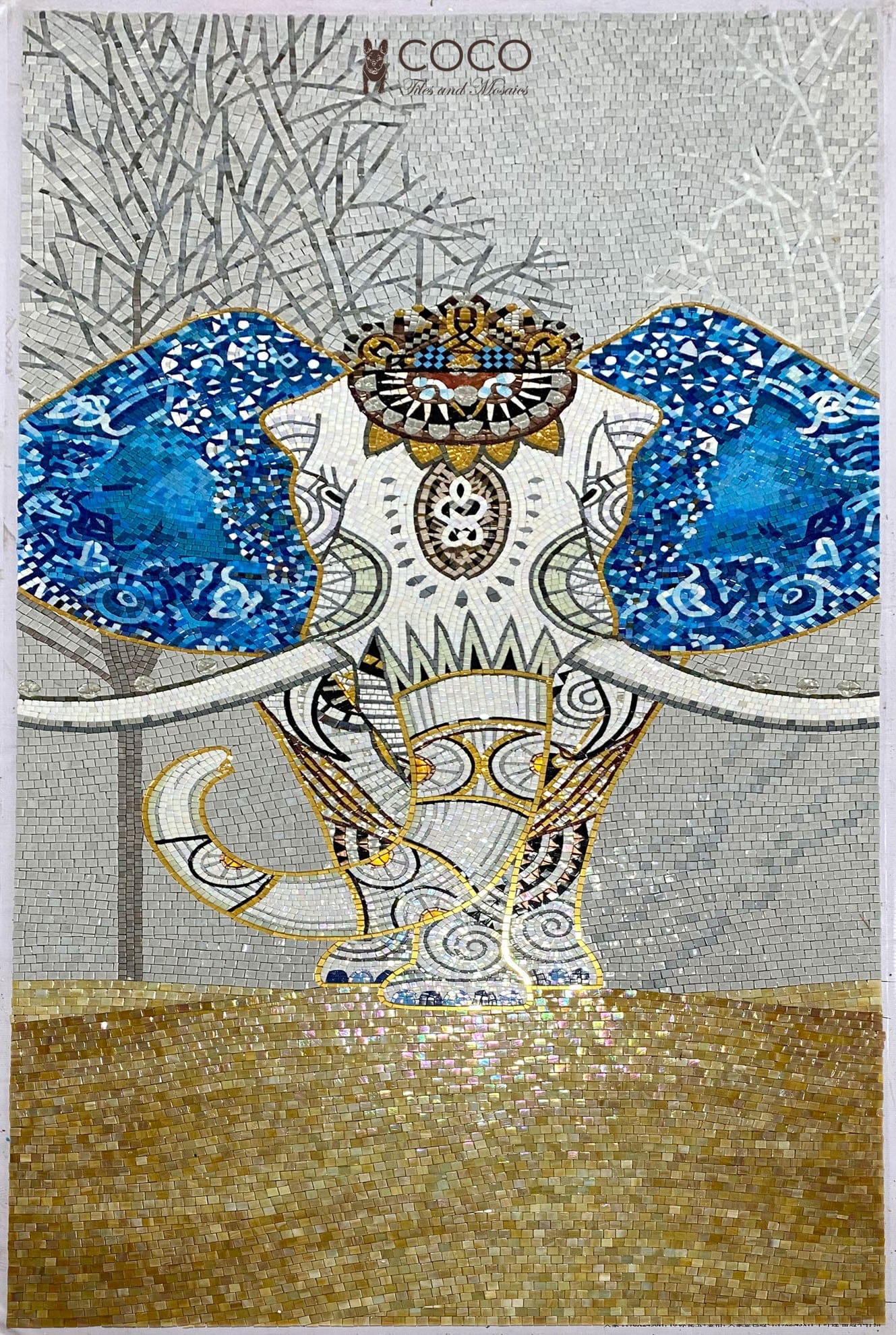 The Majestic Guardian Mosaic Art