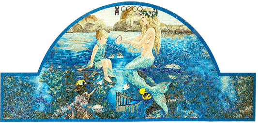 The Mermaid’s Secret Mosaic Wall Art