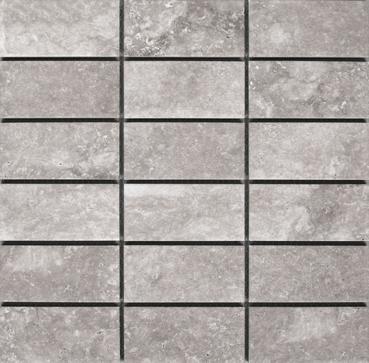 Hidden Gem Series - Silver Naturale 45x95mm Mosaic Tile