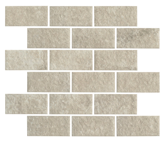 Hidden Gem Series - Chalk Naturale Stretcher Bond 45x95mm Mosaic Tile