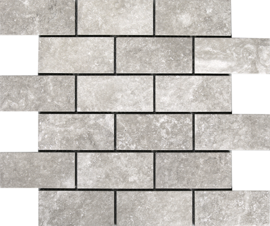 Hidden Gem Series - Silver Naturale 45x95mm Mosaic Tile