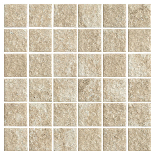 Hidden Gem Series - Beige Naturale Matte 48x48mm Mosaic Tile