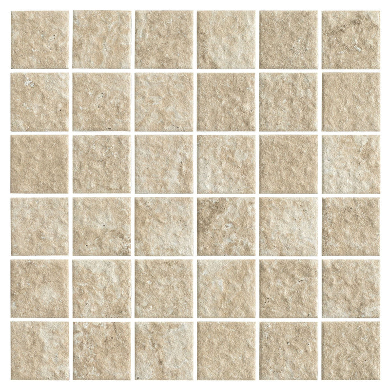 Hidden Gem Series - Beige Naturale Matte 48x48mm Mosaic Tile