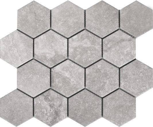 Hidden Gem Series - Silver Naturale 73x84mm Mosaic Tile