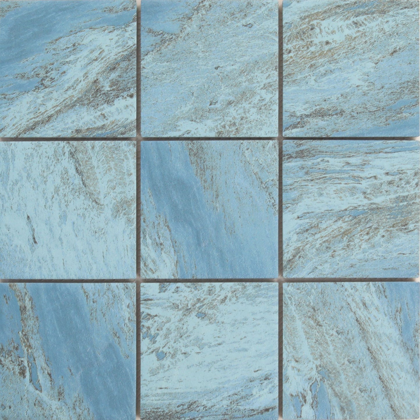 CoCo & Breezy Series - Blue Lagoon Matte 97x97mm Porcelain Mosaic Pool Tile