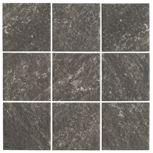 Earth Story Series - Graphite Naturale Matte 97x97mm Mosaic Tile