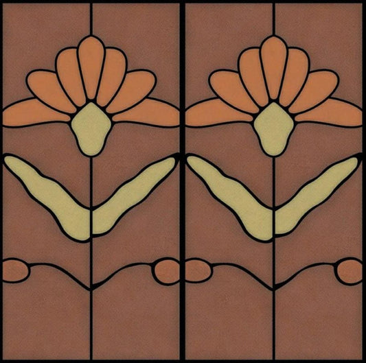 Art Nouveau Series - Poetic Form Amber 150x300mm Ceramic Tile