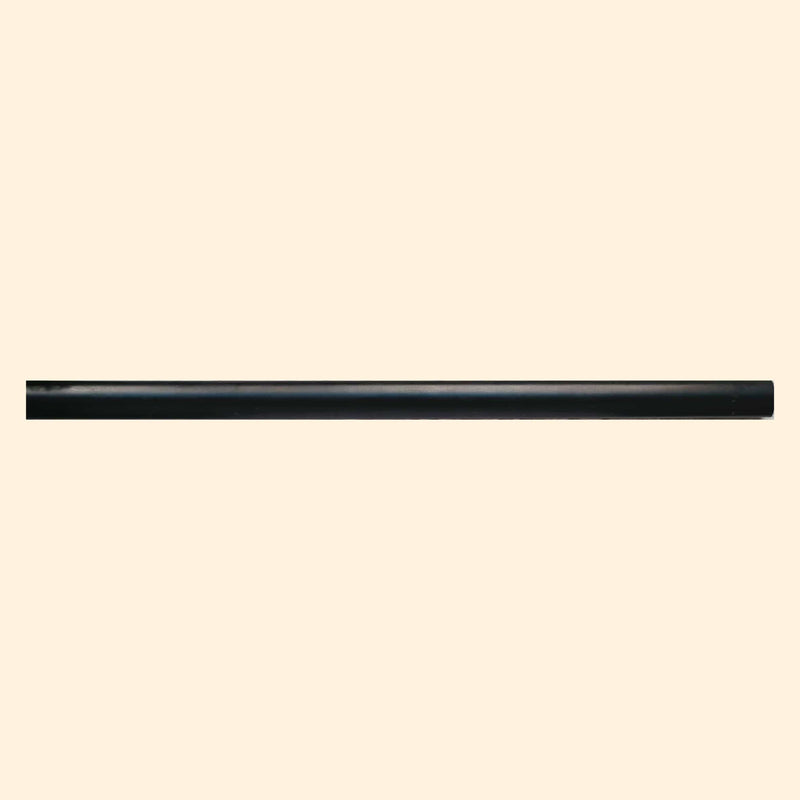 Trims & Accessories - Ceramic Pencil 15x300mm Black Gloss Border Tile