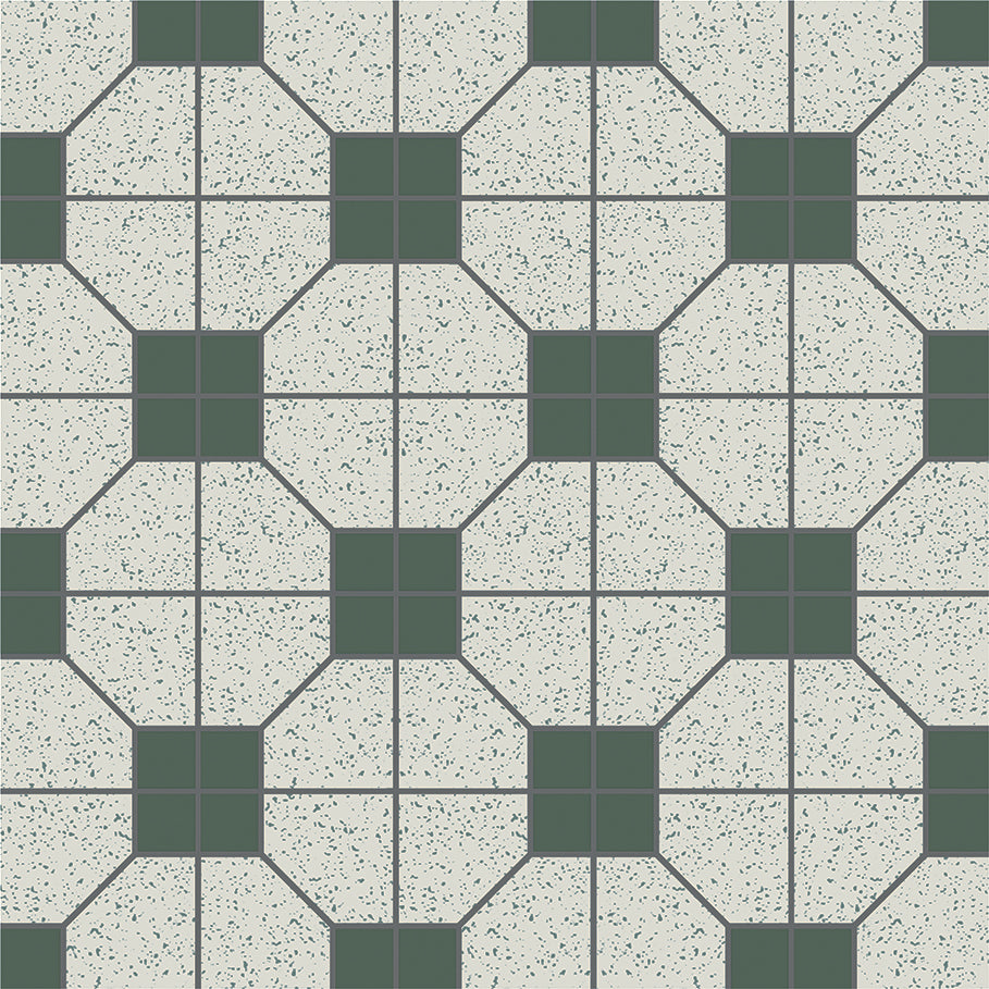 Retro Metro Series - Yesteryear (Green) 300x300mm Ceramic Tile