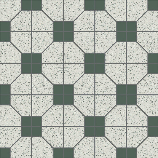 Full-Size Sample - Retro Metro Series - Yesteryear (Green) 300x300mm Ceramic Tile