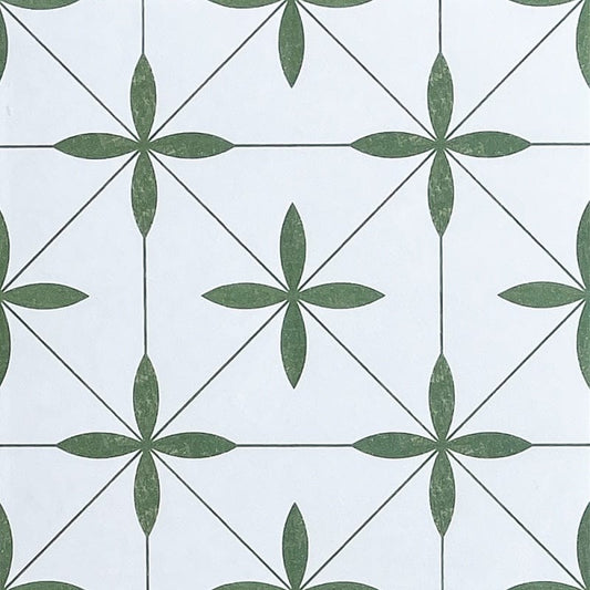 Full-Size Sample - Retro Metro Series - Botanica Belle 300x300mm Ceramic Tile