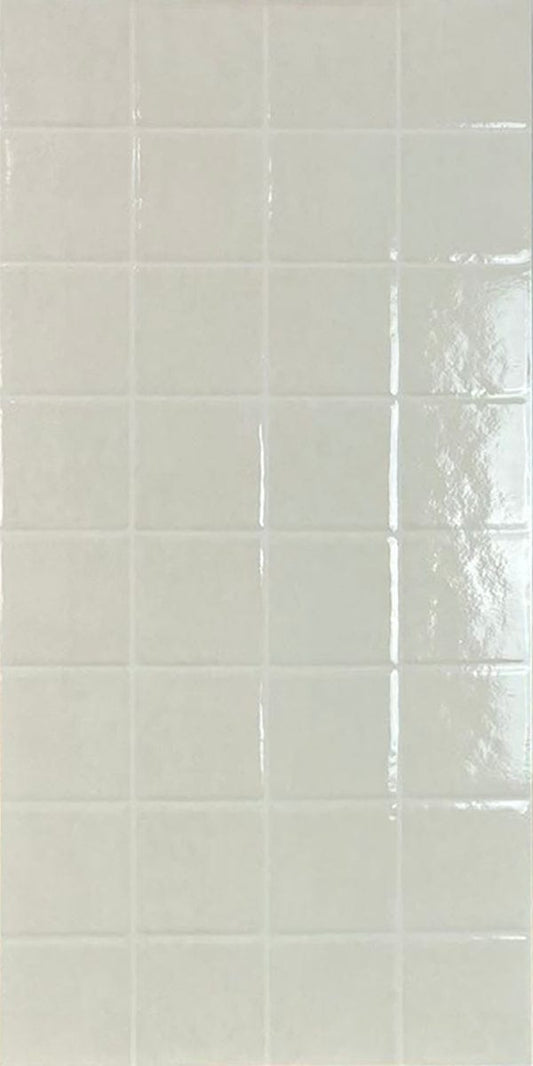 Cut Sample - Coastline Series - Harbour Grid Shell Gloss 400x800mm Porcelain Tile (Cut Size: Approx. 200x400 mm)