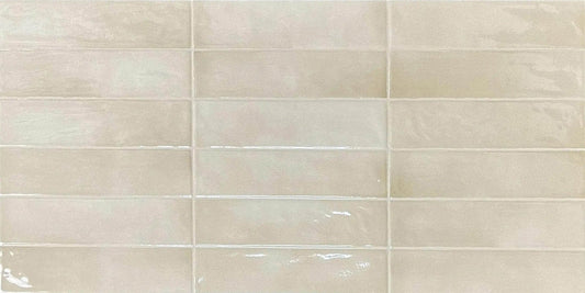 Cut Sample - Moroccan Glaze Series - Ripple Sand Gloss 400x800mm Porcelain Tile (Cut Size: Approx. 266x400 mm)