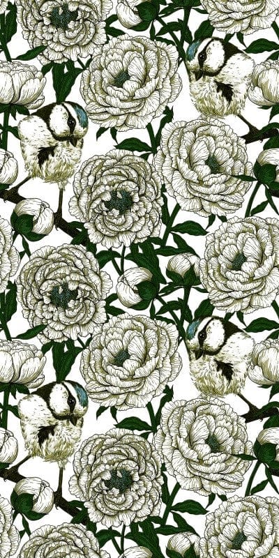 Cut Sample - Bloom Series - Flora and Fauna Floribunda Rose 400x800mm Ceramic Tile (Cut Size: Approx. 200x400 mm)