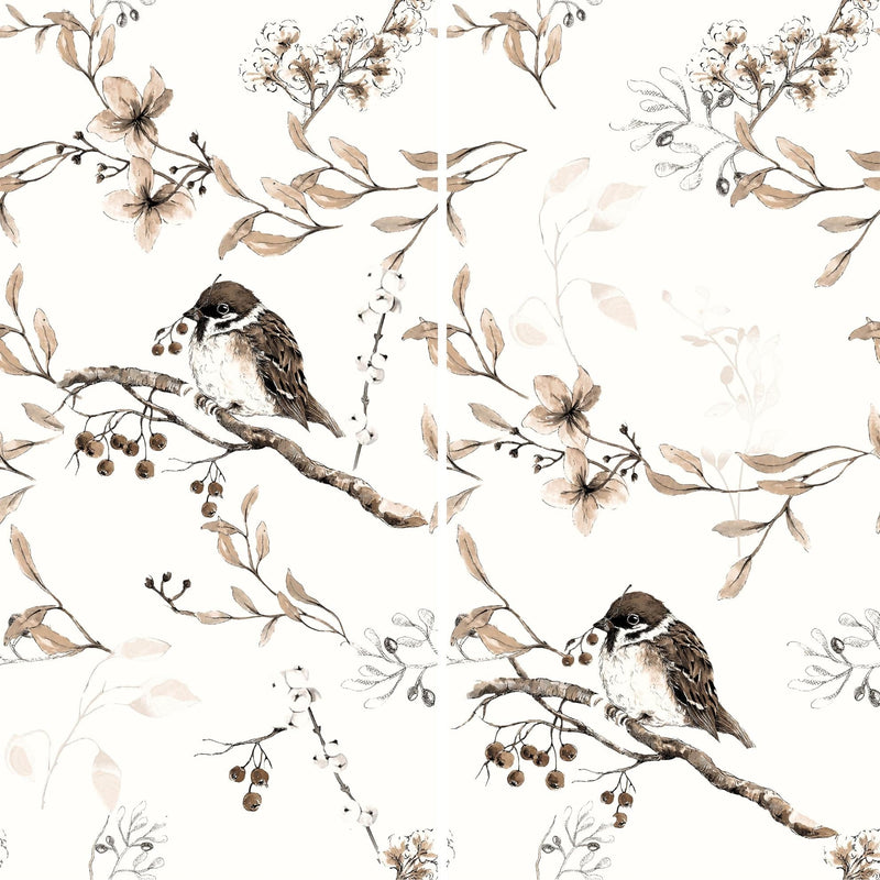 Bloom Series - Flora and Fauna Goldfinches Satin 400x800mm Ceramic Tile