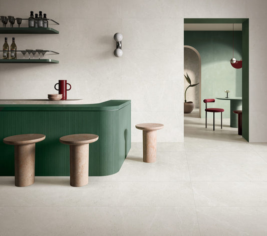 Caldera Pumice P3 Matt 600x1200mm porcelain tile — interior look 1