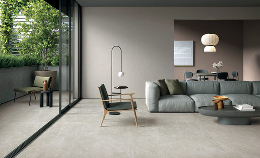 Caldera Scree P3 Matt 600x1200mm porcelain tile — interior look 1