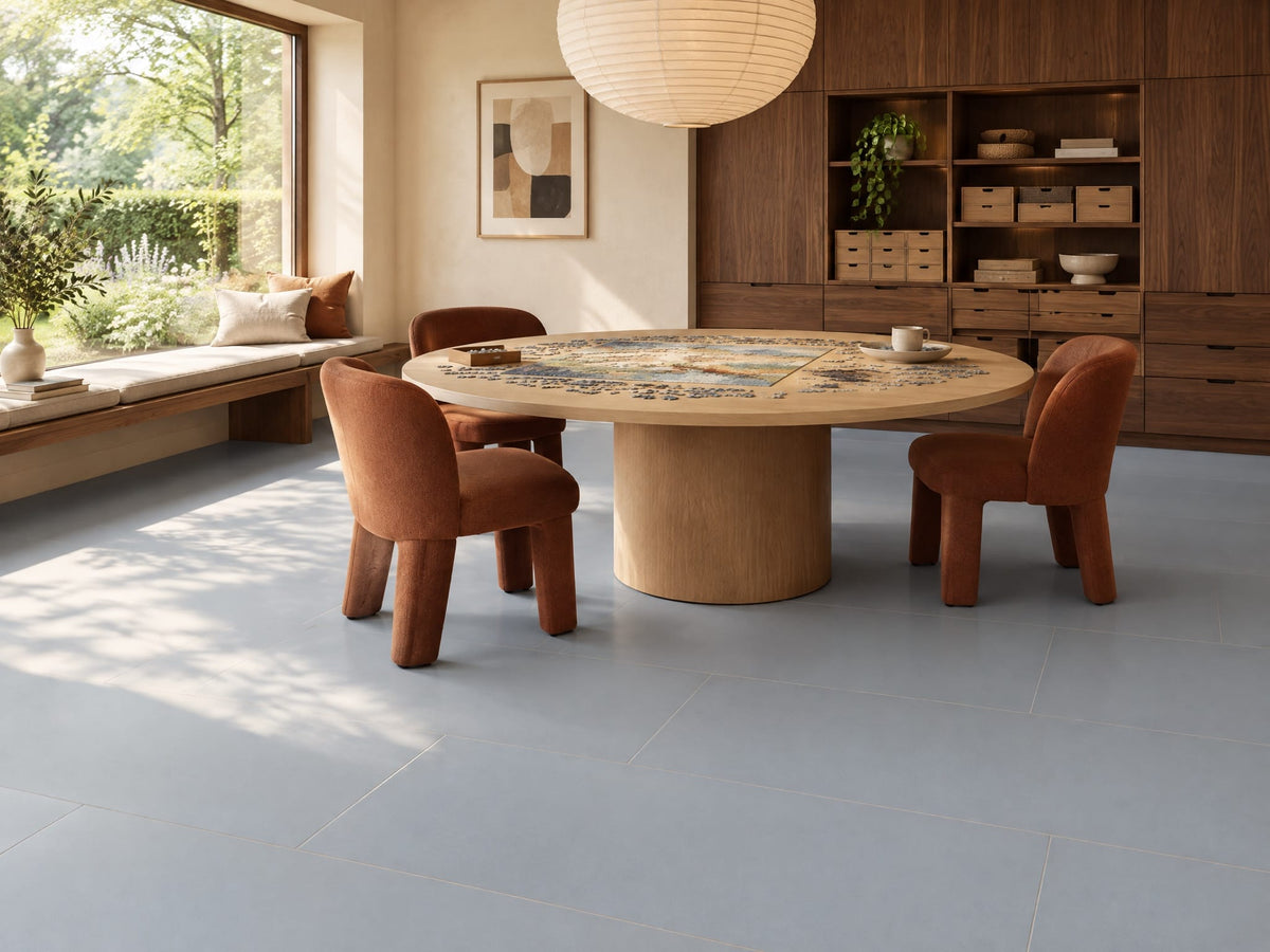 Georgian Grey tile in a family puzzle room