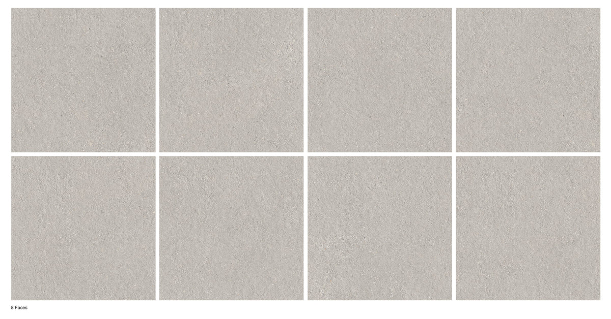 Luna Stone Crater P3 Matt 600x600mm porcelain tile — tile face variations