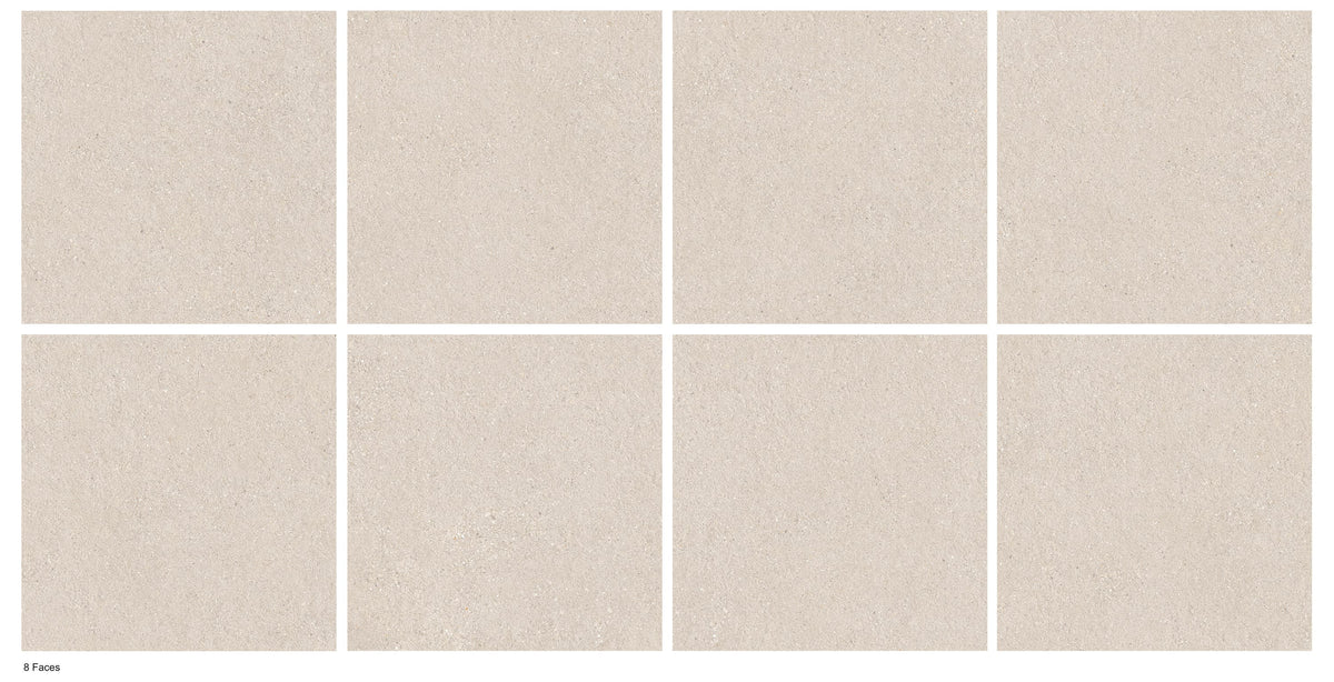 Luna Stone Dune P3 Matt 600x600mm porcelain tile — tile face variations