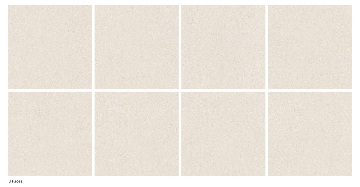 Luna Stone Pearl P3 Matt 600x600mm porcelain tile — tile face variations