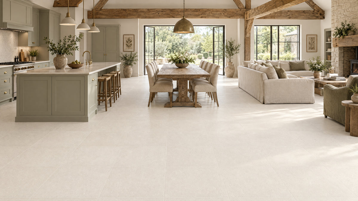 Luna Stone Pearl P3 Matt 600x600mm porcelain tile — house english country interior