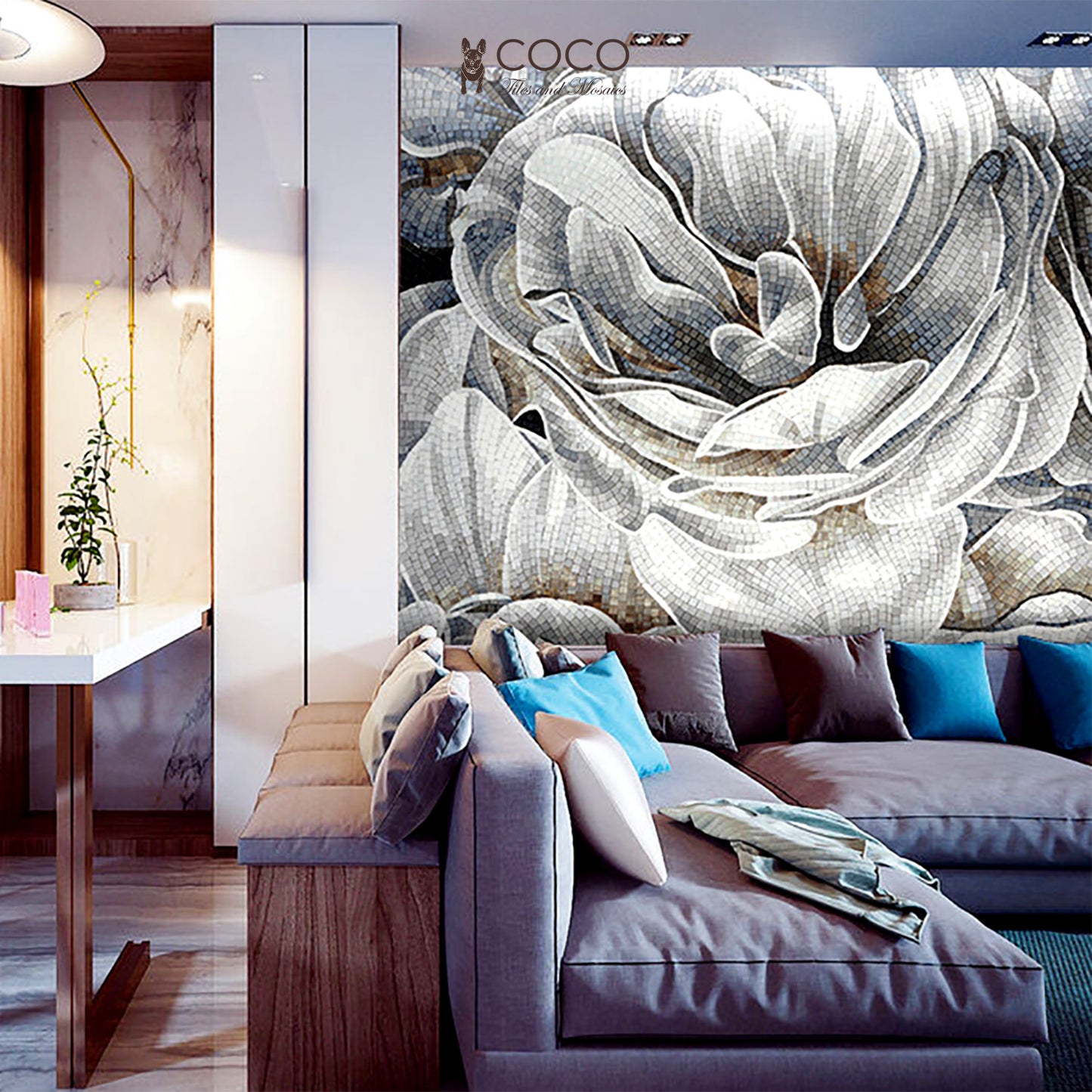 Artistic Mosaic - Giant Flower - Fantasy Queen Flower