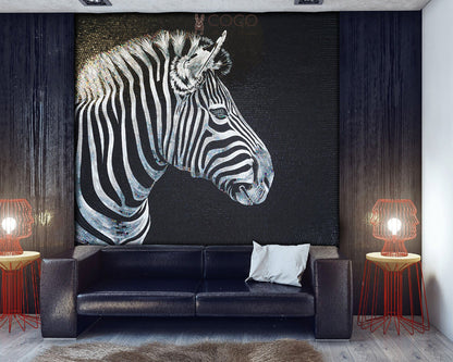 Artistic Mosaic - Zebra - Zipper