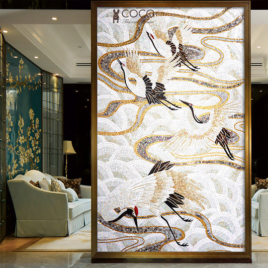 Artistic Mosaic - Red Crowned Crane - Good Life