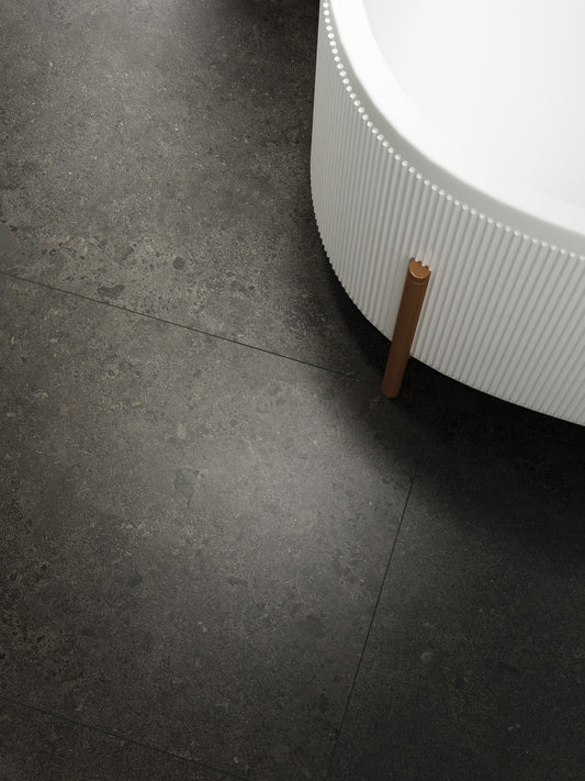 Provence Nocturne P3 Brushed 600x1200mm porcelain tile — interior look 1