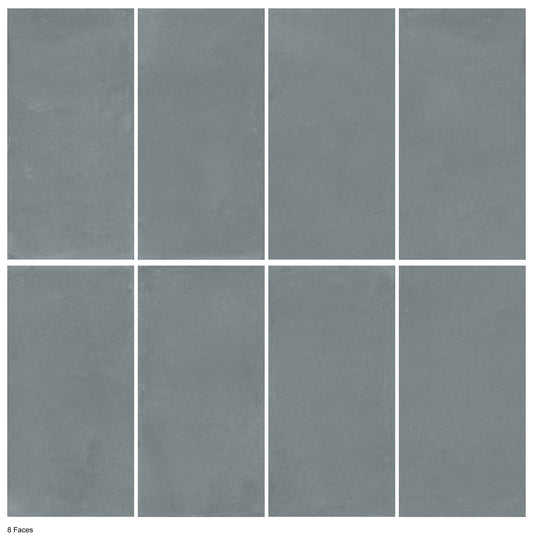 Sierra Lagoon P3 Matt 600x1200mm porcelain tile — eight tile-face variations