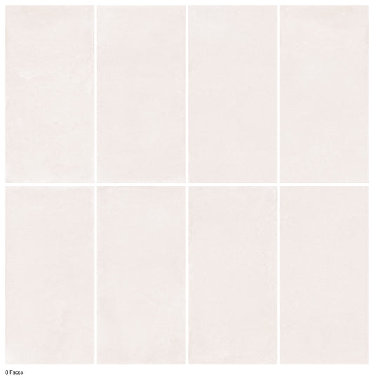 Sierra Salt P3 Matt 600x1200mm porcelain tile — eight tile-face variations
