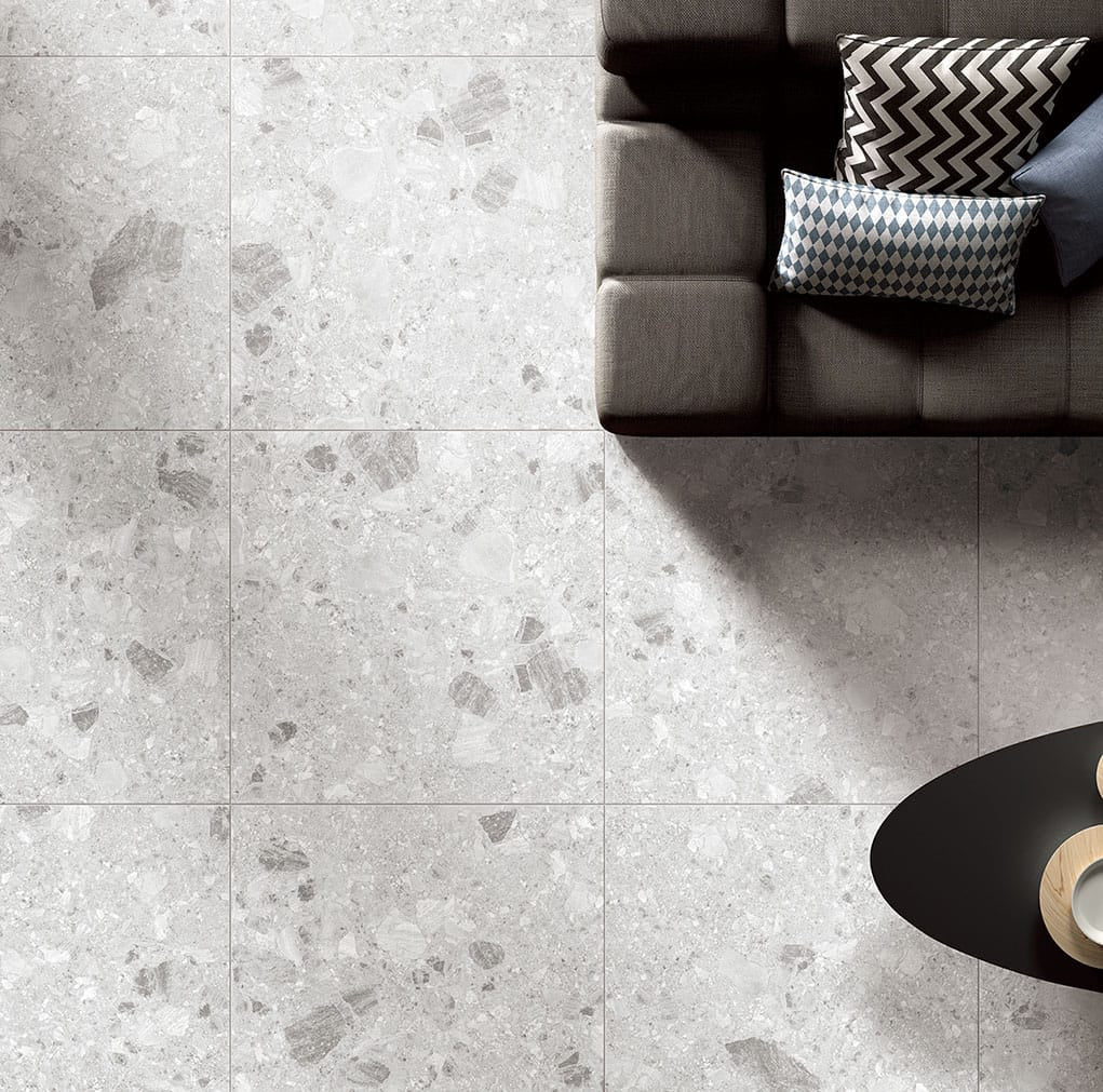 Tuscan Quarry Chalk P3 Matt 600x600mm porcelain tile — interior look 1