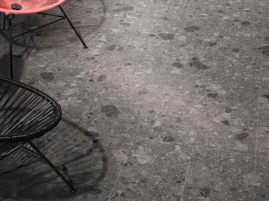 Tuscan Quarry Graphite P3 Matt 600x600mm porcelain tile — interior look 1